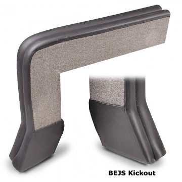 Bridge Expansion Joint BEJS Kickout termination EMSEAL in horizontal-to-vertical configuration.