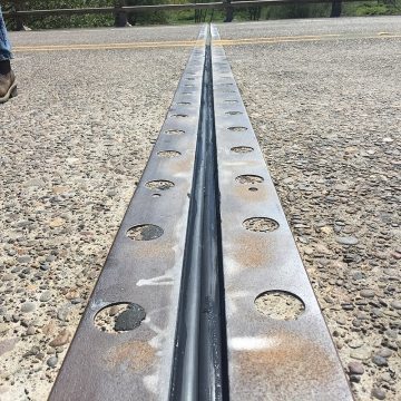 Bridge Expansion Joint BEJS newly restored steel angles Sika EMSEAL