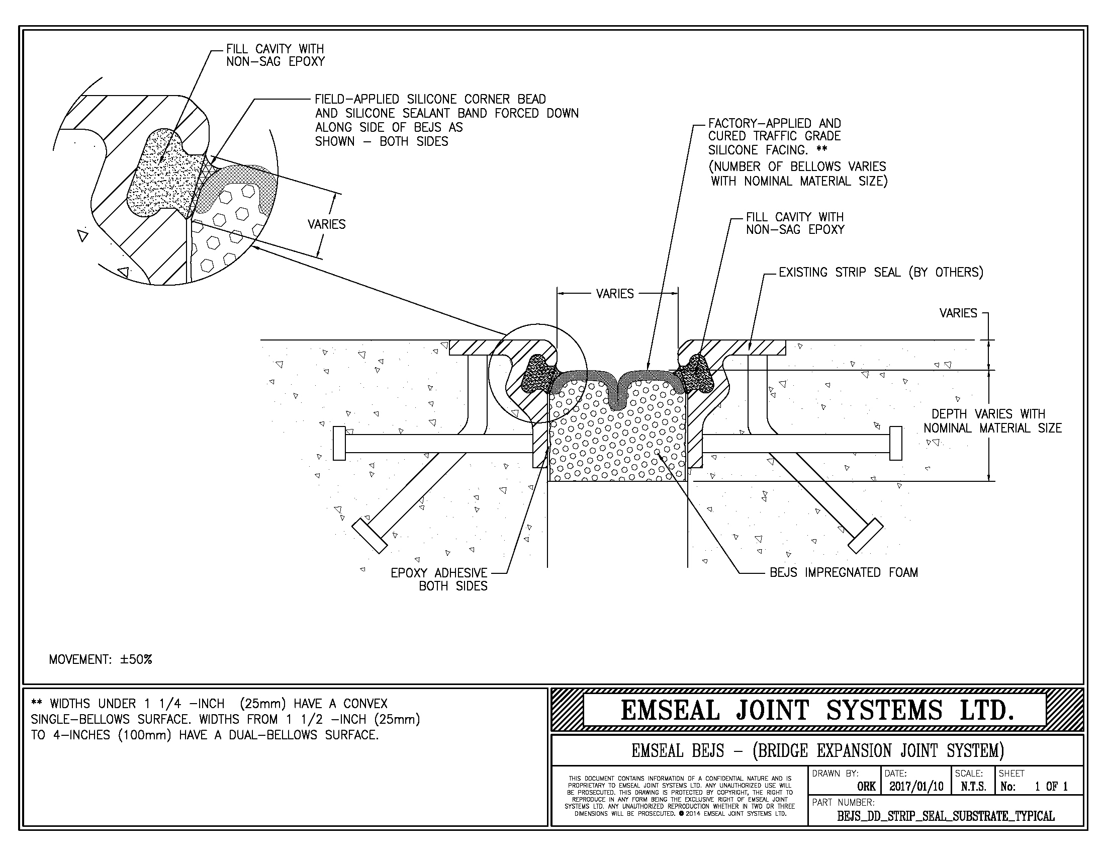 BEJS_DD_STRIP_SEAL_SUBSTRATE_TYPICALBridgeExpansionJointSystemDeck