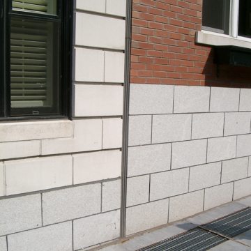 Structural wall expansion joint sealed with Colorseal from EMSEAL