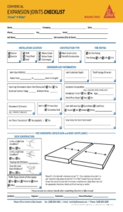 Expansion joint checklist Sealant and Expansion Joint Selection EMSEAL
