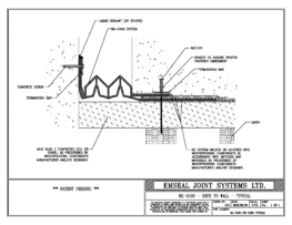 Expansion Joint Details: BG System Deck-to-Wall Below Grade Expansion Joint EMSEAL