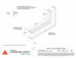Expansion Joint Detail: Emshield DFR3 Inside Vertical Plane Universal 90 EMSEAL
