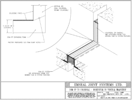 Plaza deck to wall expansion joint detail DSM-FP Emseal