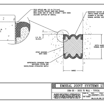 Expansion Joint Detail: DSM-DS Deck to Wall Below Grade Typical EMSEAL