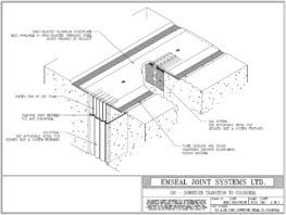 Expansion Joint Detail: SJS Seismic Joint System Deck to Deck Downturn Transition to Colorseal Expansion Joint EMSEAL