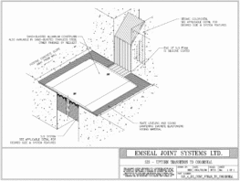 Expansion Joint Detail: SJS Seismic Joint System Deck to Deck Upturn Transition to Colorseal Expansion Joint EMSEAL