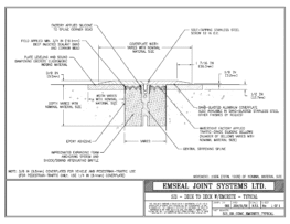 SJS_DW_CONC_EMCRETE_TYPICAL SJS-Seismic Joint System Deck Expansion Joint Deck to Wall with Emcrete Typical