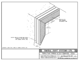 SSF3_TERM_VTRAN_U90_DOWNTURN_TRANS_45_DEG_TERM_TYPICAL Emshield SecuritySeal SSF3 Expansion Joint Downturn Universal 90 with Termination Typical