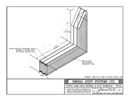 SSF3_TERM_VTRAN_U90_UPTURN_45_DEG_TERM_TYPICAL Emshield SecuritySeal SSF3 Expansion Joint Upturn Universal 90 with Termination Typical