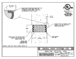 Expansion Joint Detail: Emshield SecuritySeal SSW2 Wall-to-Wall Typical Expansion Joint EMSEAL