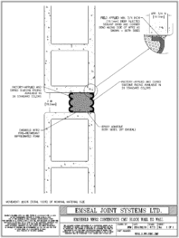 Expansion Joint Detail: Emshield WFR2 Continuous CMU Block Wall to Wall EMSEAL