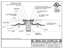 Expansion Joint Details: DFR-FP Deck-to-Deck with Emcrete Fire-rated Expansion Joint EMSEAL