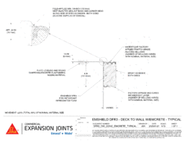 DFR3_DW_CONC_EMCRETE_TYPICAL Emshield DFR3 Firerated Expansion Joint Deck to wall concrete emcrete typical