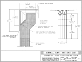 Expansion Joint Details: RoofJoint Transition to Seismic Colorseal Solid Wall Expansion Joint EMSEAL