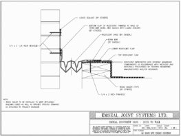 Expansion Joint Details: RoofJoint Deck to Wall Cross Section Expansion Joint EMSEAL