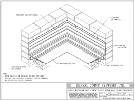 Expansion Joint Details: RoofJoint Deck to Wall Outside Flat 90 Degree Transition Expansion Joint EMSEAL