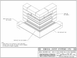 Expansion Joint Details: RoofJoint Deck to Wall Outside Flat 90 Degree Transition Expansion Joint EMSEAL