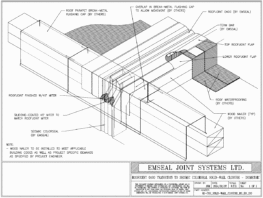 Expansion Joint Details: RoofJoint Transition to Seismic Colorseal Solid Wall Closure Expansion Joint EMSEAL