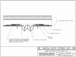 Expansion Joint Details: RoofJoint Cross Section Below Green Roof Expansion Joint EMSEAL