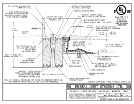 Expansion Joint Detail: Emshield SJS-FP-FR2 Expansion Joint Deck-to-Wall with Emcrete Typical