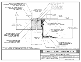 Plaza deck to wall seismic expansion joint sealing SJS-FP from EMSEAL