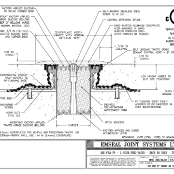 Expansion Joint Detail: SJS-FP-FR2 Deck-to-Deck in Concrete Expansion Joint