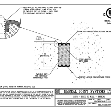 SSF3_DW_CONC_TYPICAL Emshield SecuritySeal SSF3 Fire Rated Deck Expansion Joint Deck to Wall Typical