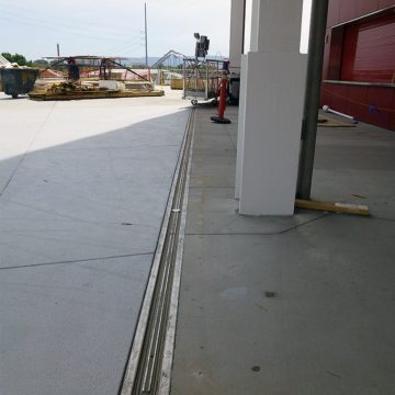Stadium concourse expansion joints with SJS-FP from EMSEAL