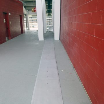 Expansion joints in split slab stadium concourses SJS-FP Emseal