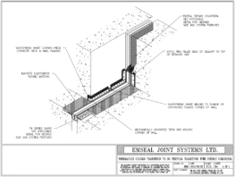 TM_DD_CONC_HTRAN_VTRAN_DD_TO_DW_TO_SURFACE_MOUNTED_UPTURN_TO_COS Seismic Colorseal Wall Expansion Joint Transition to Surface Mounted Thermaflex TM