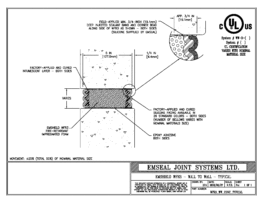 Expansion Joint Detail: Emshield WFR3 Fire Rated Wall Expansion Joint Wall to Wall Typical