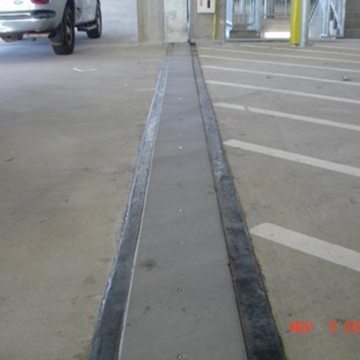 EMSEAL's SJS Seismic Joint System installed in Atlanta's Hartsfield-Jackson International Airport parking deck.
