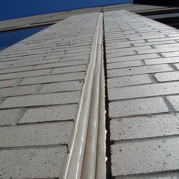 Colorseal in brick expansion joint with matching silicone