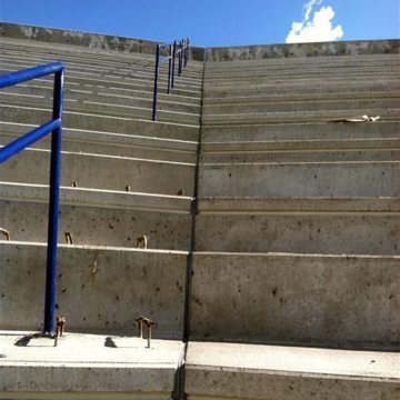 Replacing Failed Caulk Joints in Precast Bowl of MSU Bobcats Stadium with DSM System.