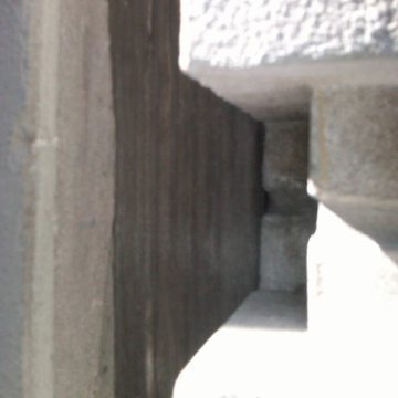 Viewed from close up (just 10-inches from the joint), the COLORSEAL is seen to be firmly locked to both substrates.