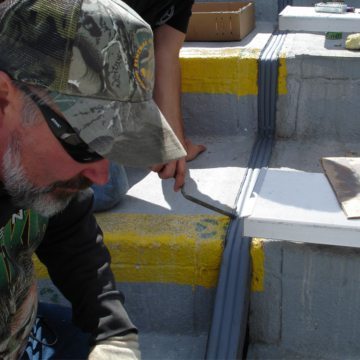 The DSM SYSTEM from EMSEAL is custom supplied pre-compressed to smaller than the field-measured joint opening size.