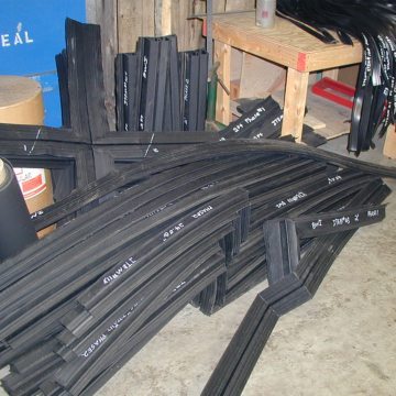 Rubber sealing components are also factory-fabricated for crosses, tees, upturns, and curbs. All welds are reinforced with Santoprene thermo-plastic rubber sheet for durability.