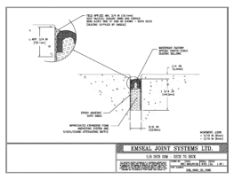 Expansion Joint Detail: DSM System Deck to Deck in Concrete Expansion Joint EMSEAL