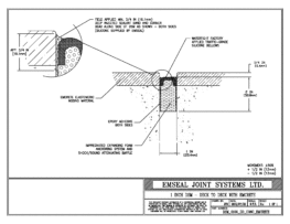 Expansion Joint Detail: DSM System Deck to Deck Blockout with Emcrete Expansion Joint EMSEAL