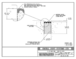 Expansion Joint Detail: DSM System Deck to Deck in Concrete Expansion Joint EMSEAL