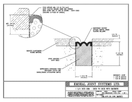 Expansion Joint Detail: DSM System Deck to Deck Blockout with Emcrete Expansion Joint EMSEAL