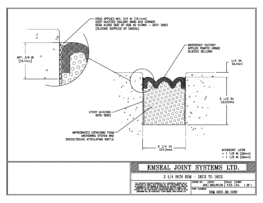 Expansion Joint Detail: DSM System Deck to Deck in Concrete Expansion Joint EMSEAL