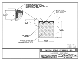 Expansion Joint Detail: DSM System Deck to Wall in Concrete Expansion Joint EMSEAL