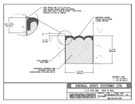 Expansion Joint Detail: DSM System Deck to Wall in Concrete Expansion Joint EMSEAL