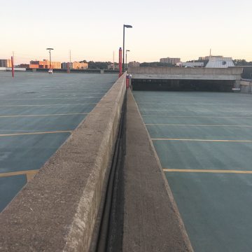 VA USPTO Parking Garage Expansion joints horizontal colorseal parapets
