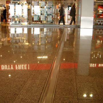 GDR airport floor expansion joints Dusseldorf airport Migutrans FS 110 duty free Migua EMSEAL