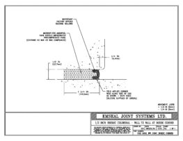 SEISMIC COLORSEAL Wall-to-Wall Concrete Inside Corner 1/2 inch