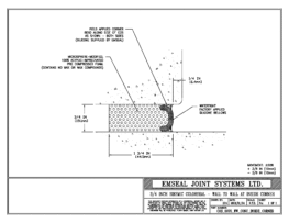 SEISMIC COLORSEAL Wall-to-Wall Concrete Inside Corner 3/4 inch