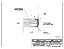 SEISMIC COLORSEAL Wall-to-Wall Concrete Inside Corner 1 inch